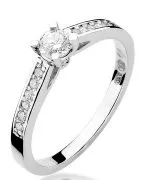 Pierścionek Bonore Crystal Villasorz białego złota próby 585 z diamentem 0,3 ct