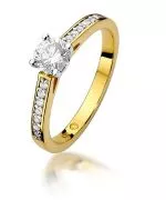 Pierścionek Bonore Crystal Nogaredoze złota próby 585 z diamentem 0,5 ct