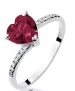 Pierścionek Bonore Love Chatillonz białego złota próby 585 z rubinem 1,7 ct