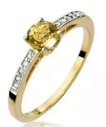 Pierścionek Bonore Basic Crocefieschize złota próby 585 z cytrynem 0,5 ct