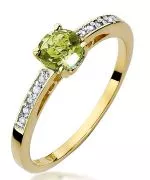 Pierścionek Bonore Basic Azzano Mellaze złota próby 585 z oliwinem 0,6 ct