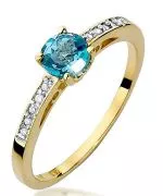 Pierścionek Bonore Crystal Ripatransoneze złota próby 585 z topazem 0,5 ct
