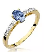 Pierścionek Bonore Midnight Mondolfoze złota próby 585 z tanzanitem 0,4 ct