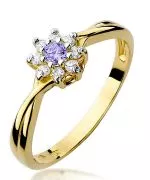 Pierścionek Bonore Blossom Piobbicoze złota próby 585 z tanzanitem 0,1 ct