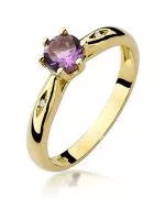 Pierścionek Bonore Midnight Cuceglioze złota próby 585 z ametystem 0,5 ct