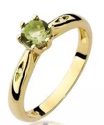 Pierścionek Bonore Simple Borgosatolloze złota próby 585 z oliwinem 0,6 ct