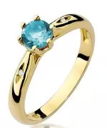 Pierścionek Bonore Crystal Montegranaroze złota próby 585 z topazem 0,5 ct