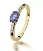 Pierścionek Bonore Midnight Fabrianoze złota próby 585 z tanzanitem 0,4 ct