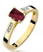 Pierścionek Bonore Basic Pieve Tesinoze złota próby 585 z rubinem 0,8 ct