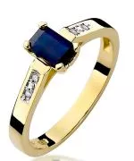 Pierścionek Bonore Crystal Morfassoze złota próby 585 z szafirem 0,6 ct