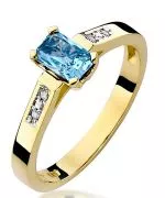 Pierścionek Bonore Crystal Collevecchioze złota próby 585 z topazem 0,6 ct