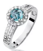 Pierścionek Bonore Crystal Camairagoz białego złota próby 585 z topazem 0,5 ct