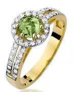 Pierścionek Bonore Crystal Bertioloze złota próby 585 z oliwinem 0,6 ct