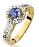 Pierścionek Bonore Midnight Macerataze złota próby 585 z tanzanitem 0,5 ct