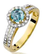 Pierścionek Bonore Crystal Rocca Prioraze złota próby 585 z topazem 0,5 ct