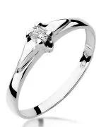 Pierścionek Bonore Midnight Settimez białego złota próby 585 z diamentem 0,1 ct