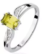 Pierścionek Bonore Crystal Cocconatoz białego złota próby 585 z cytrynem 0,6 ct