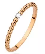 Pierścionek Bonore Simple Lessoloz różowego złota próby 585 z diamentem 0,02 ct