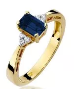 Pierścionek Bonore Crystal Tarcentoze złota próby 585 z szafirem 0,6 ct