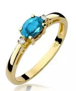 Pierścionek Bonore Midnight Formelloze złota próby 585 z topazem 0,5 ct