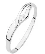 Pierścionek Bonore Midnight Rittanaz białego złota próby 585 z diamentem 0,04 ct