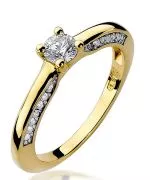 Pierścionek Bonore Crystal Olginateze złota próby 585 z diamentem 0,3 ct
