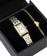 Zegarek damski BOWA Paris White Silver-Gold Steel 20 Gift Set
