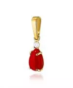 Zawieszka Bonore ze Złota próby 585 z koralem 0,65 ct