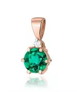 Zawieszka Bonore ze Złota próby 585 ze szmaragdem 0,5 ct