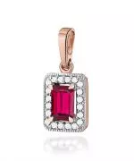 Zawieszka Bonore ze Złota próby 585 z rubinem 0,8 ct