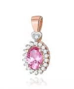 Zawieszka Bonore ze Złota próby 585 z różowym topazem 0,5 ct