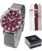 Zegarek damski Vostok Europe Undine Cranberry Chronograph Limited Edition SET