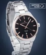 Zegarek męski DESTELL Aries Black Silver Steel Sapphire