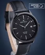 Zegarek męski DESTELL Pictor Full Black Leather Sapphire