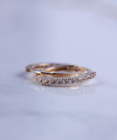 Kolczyki Bonore Crystal Chiusano D'Astize złota próby 585 z cyrkonią