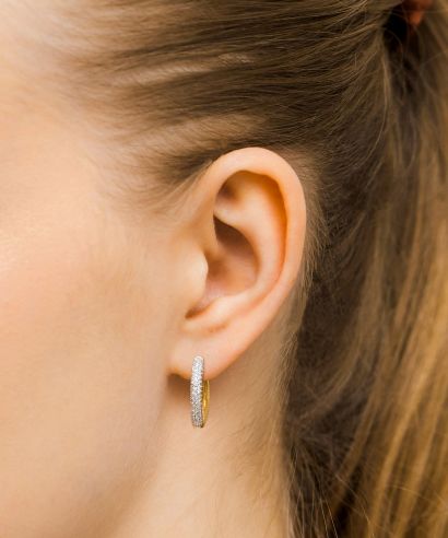 Kolczyki Bonore ze Złota próby 585 z diamentem 0,83 ct
