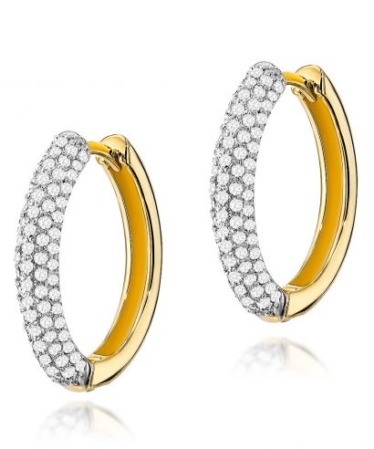 Kolczyki Bonore ze Złota próby 585 z diamentem 0,83 ct