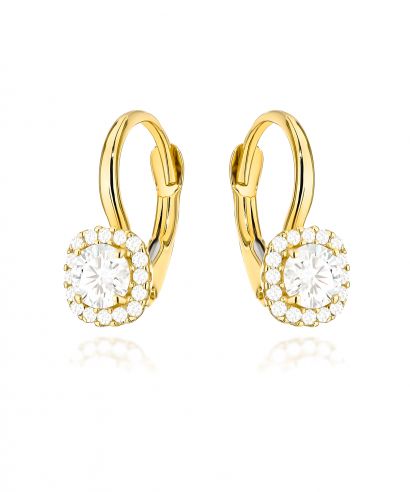 Kolczyki Bonore Crystal Cassano Magnagoze złota próby 585 z cyrkonią