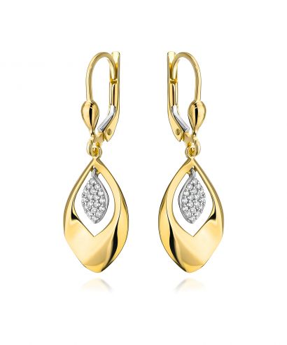 Kolczyki Bonore Crystal Farra D'Isonzoze złota próby 585 z cyrkonią