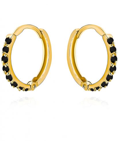 Kolczyki Bonore Midnight Ariano Irpinoze złota próby 585 z cyrkonią