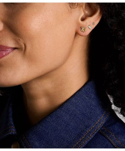 Kolczyki Fossil All Stacked Up Heart Earing SET
