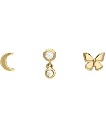 Kolczyki Fossil All Stacked Up Butterfly Earing SET