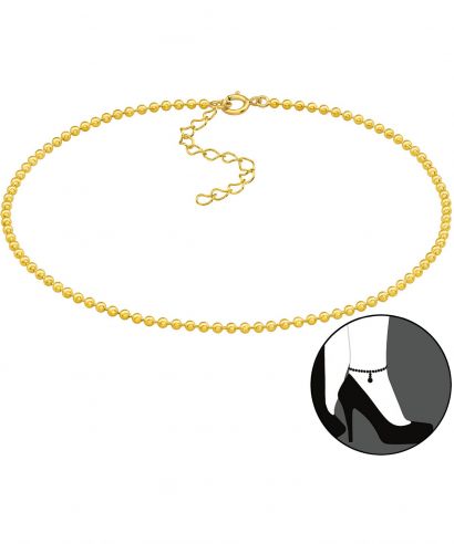 Łańcuszek Bonore 26 cm ze Srebra próby 925 pozłacanego Złotem 999 (24K) o szerokości 1.8 mm