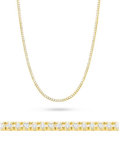 Naszyjnik Bonore ze Złota próby 585 z diamentem 3,38 ct
