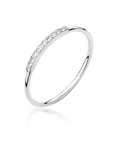 Pierścionek Bonore ze Złota próby 585 z diamentem 0,05 ct