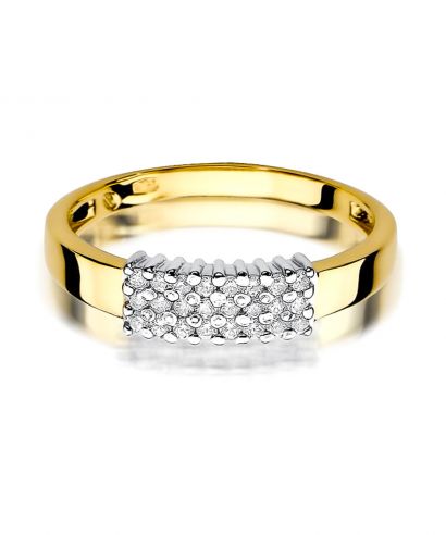 Pierścionek Bonore ze Złota próby 585 z diamentem 0,2 ct