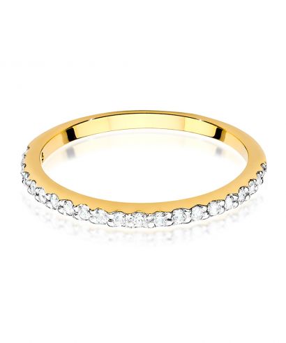 Pierścionek Bonore ze Złota próby 585 z diamentem 0,18 ct