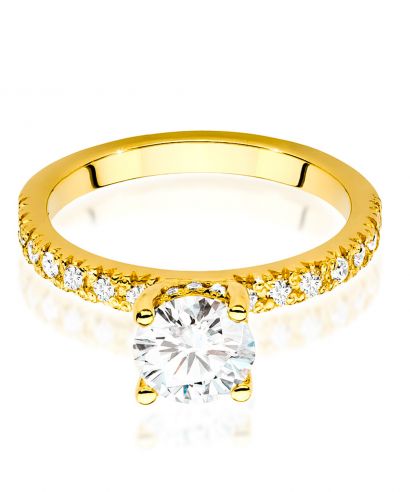 Pierścionek Bonore ze Złota próby 585 z diamentem 1,26 ct