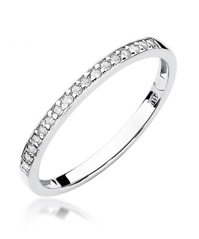 Pierścionek Bonore ze Złota próby 585 z diamentem 0,09 ct