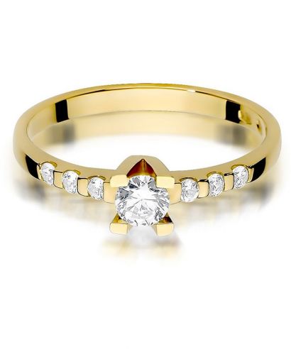 Pierścionek Bonore Crystal Cavrianaze złota próby 585 z diamentem 0,25 ct
